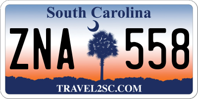 SC license plate ZNA558