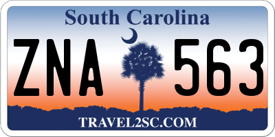 SC license plate ZNA563
