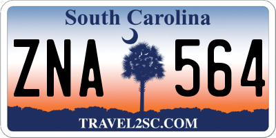 SC license plate ZNA564