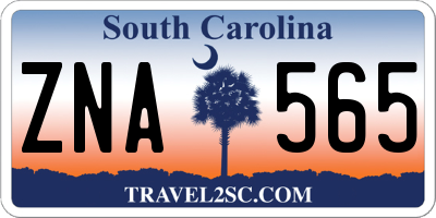 SC license plate ZNA565