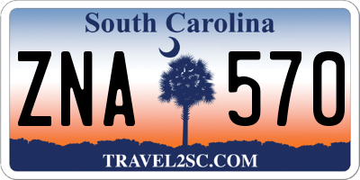 SC license plate ZNA570