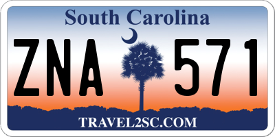 SC license plate ZNA571