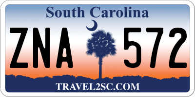 SC license plate ZNA572