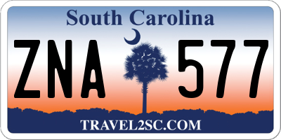 SC license plate ZNA577