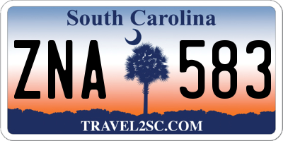 SC license plate ZNA583