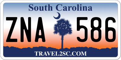SC license plate ZNA586