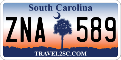 SC license plate ZNA589
