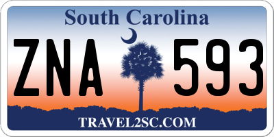 SC license plate ZNA593
