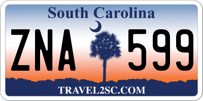SC license plate ZNA599