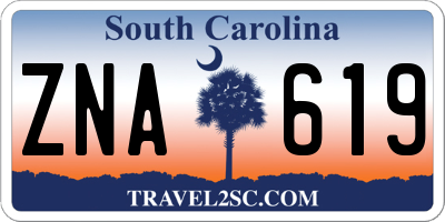 SC license plate ZNA619