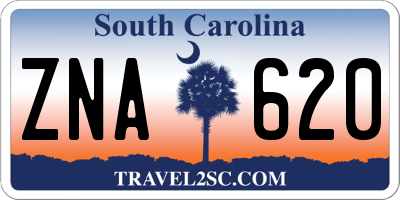 SC license plate ZNA620