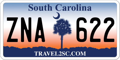 SC license plate ZNA622