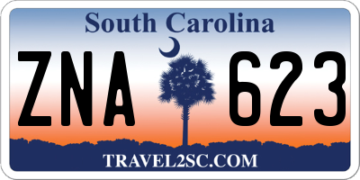 SC license plate ZNA623