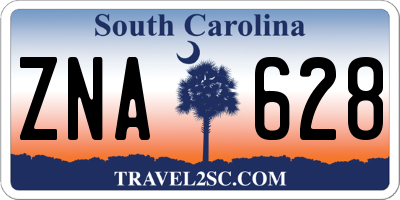 SC license plate ZNA628