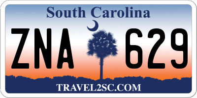 SC license plate ZNA629