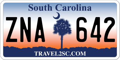 SC license plate ZNA642