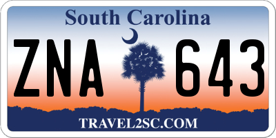 SC license plate ZNA643