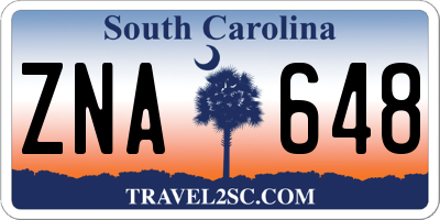 SC license plate ZNA648