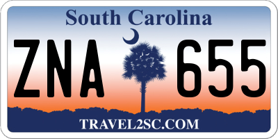 SC license plate ZNA655