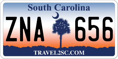 SC license plate ZNA656