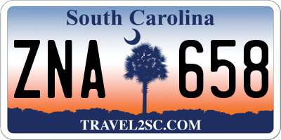 SC license plate ZNA658