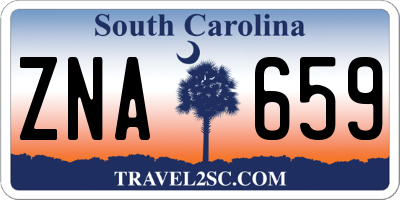 SC license plate ZNA659