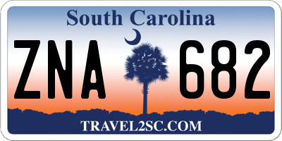 SC license plate ZNA682