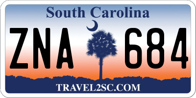 SC license plate ZNA684