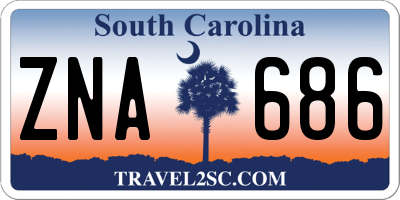 SC license plate ZNA686