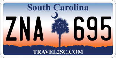 SC license plate ZNA695