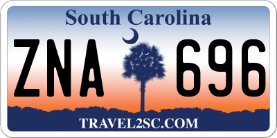 SC license plate ZNA696
