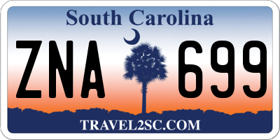 SC license plate ZNA699