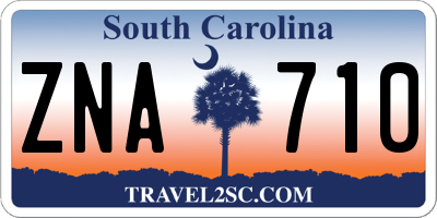 SC license plate ZNA710
