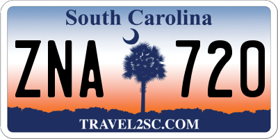 SC license plate ZNA720