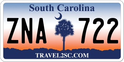 SC license plate ZNA722