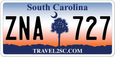 SC license plate ZNA727
