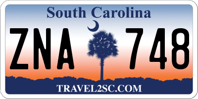 SC license plate ZNA748