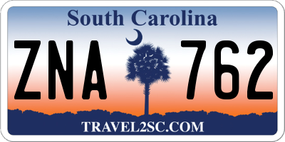 SC license plate ZNA762