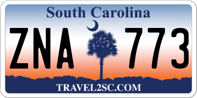 SC license plate ZNA773