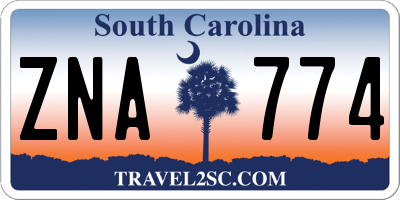 SC license plate ZNA774