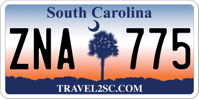 SC license plate ZNA775