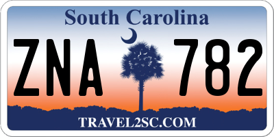 SC license plate ZNA782