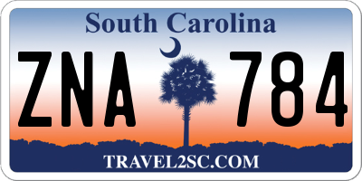 SC license plate ZNA784