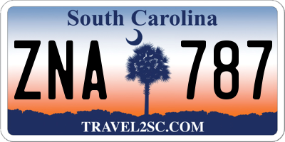 SC license plate ZNA787
