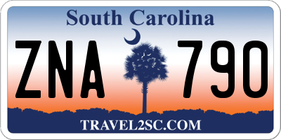 SC license plate ZNA790