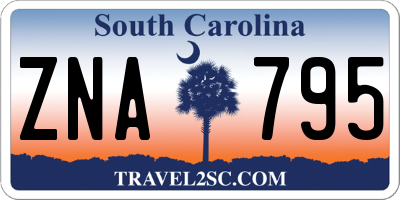 SC license plate ZNA795