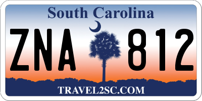 SC license plate ZNA812