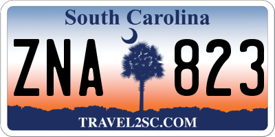 SC license plate ZNA823