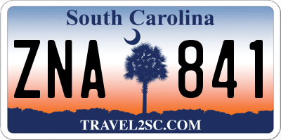 SC license plate ZNA841