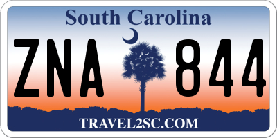 SC license plate ZNA844